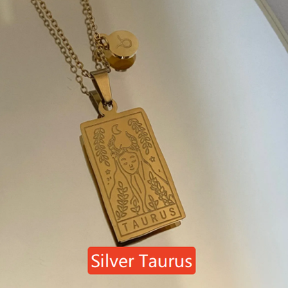 Zodiac Titanium Steel Clavicle Necklace – product view 21