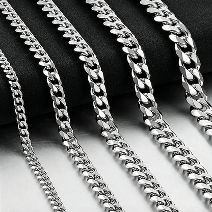 Stainless Steel Cuban Chain Jewelry Set – product view 34