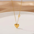 Women's Rose Gold-Tone Heart Necklace