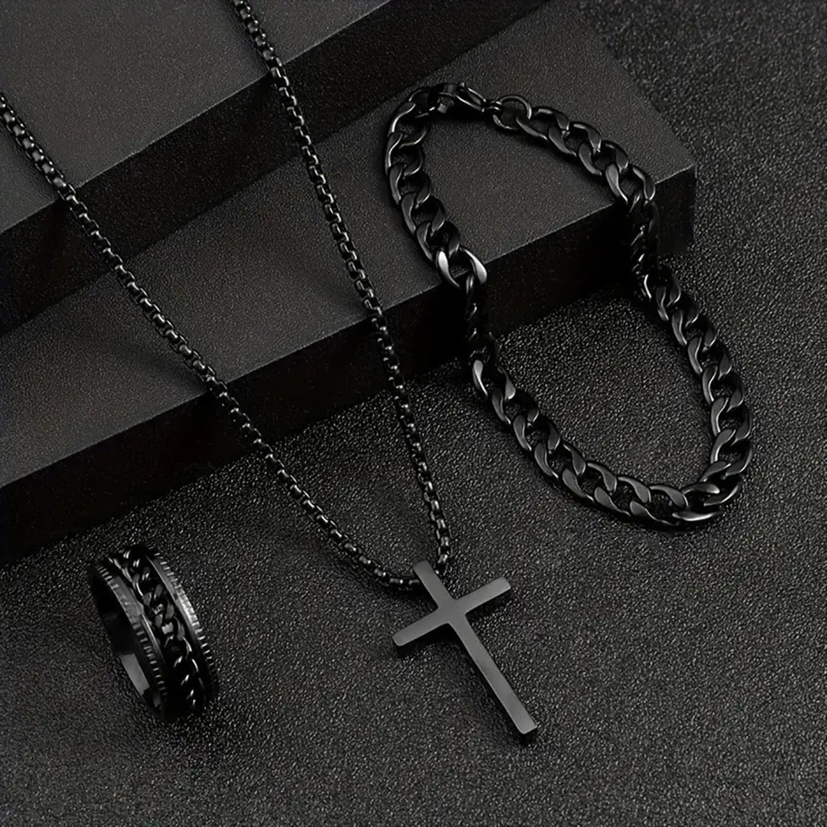 Three-Piece Cross Jewelry Set – product view 6