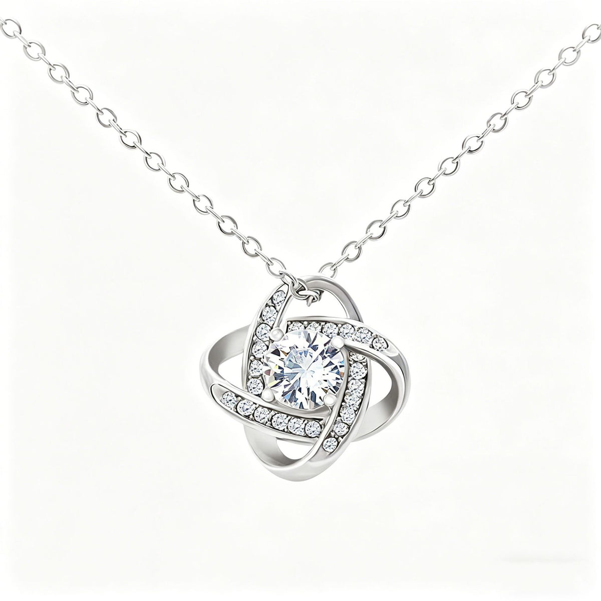 Four-leaf Clover Crystal-accent Necklace – product view 5