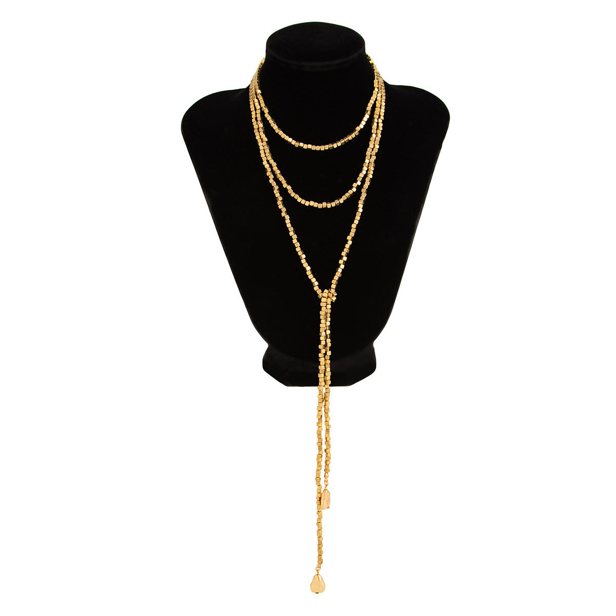 Imitation Pearl Tassel Necklace – product view 5