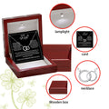 Double Ring Interlocking Pendant Necklace
