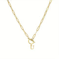 Initial Paperclip Chain Necklace
