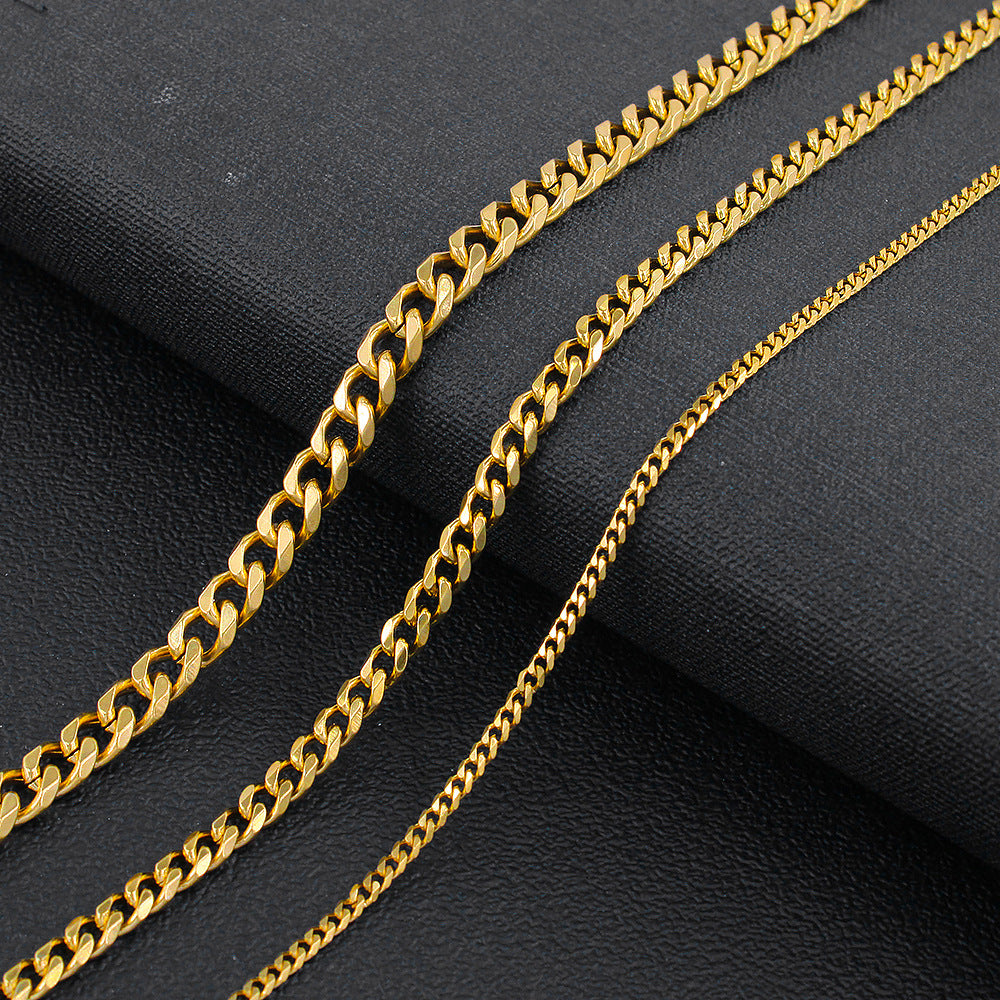 Stainless Steel Cuban Chain Necklace – product view 28
