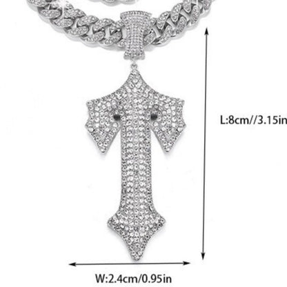 Hip Hop Letter Pendant Necklace with Cuban Chain – product view 11