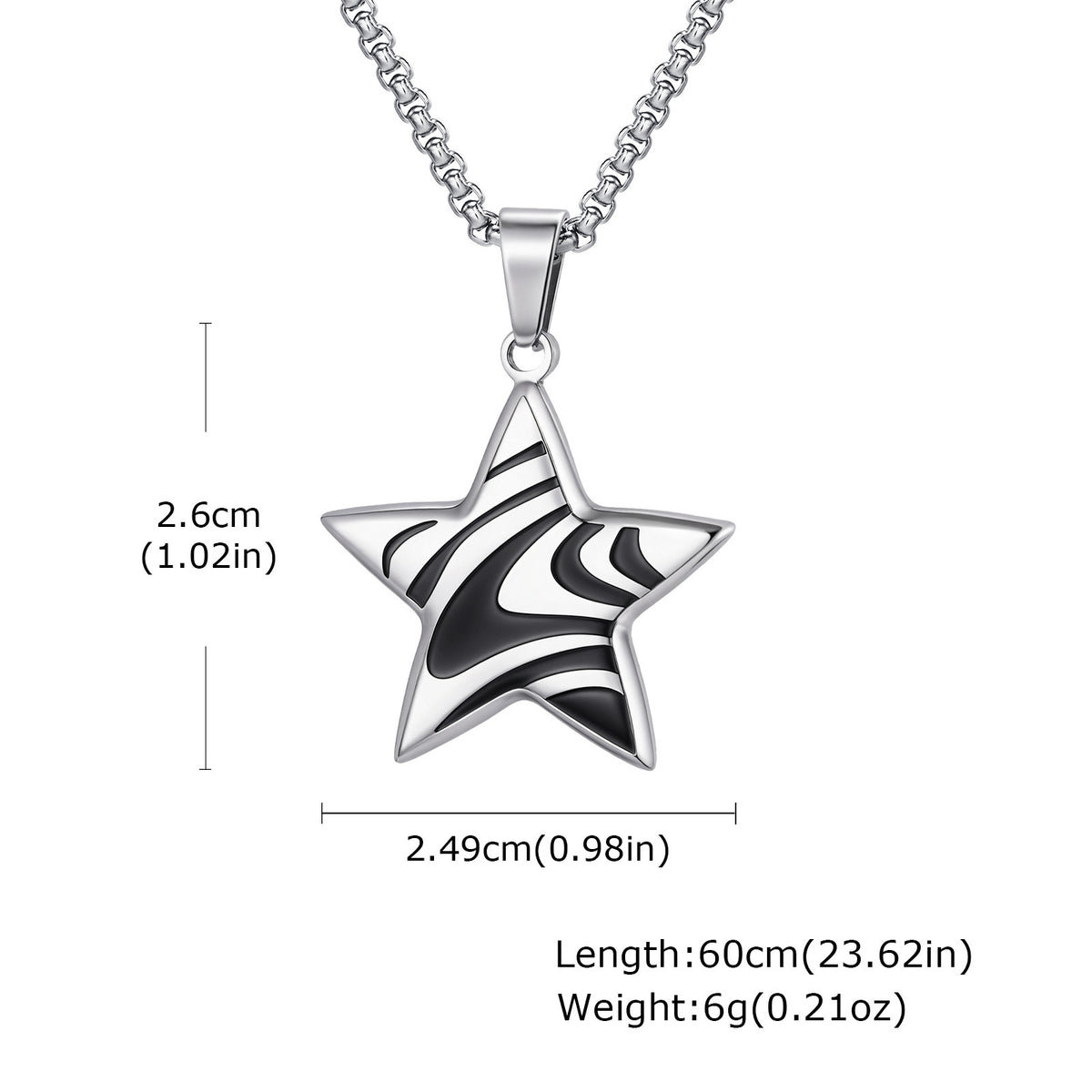 Wavy Star Pendant Necklace – product view 8