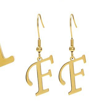 Personalized Initial Letter Earrings – product view 10