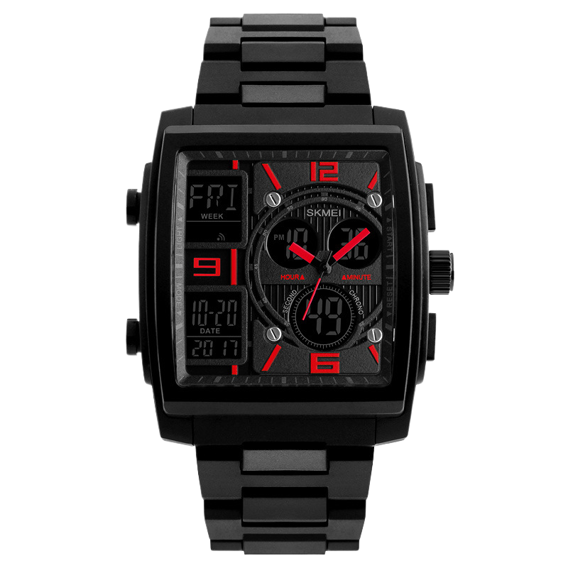 Mens Square Electronic Watch – product view 4