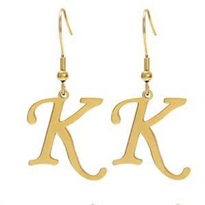 Personalized Initial Letter Earrings – product view 15