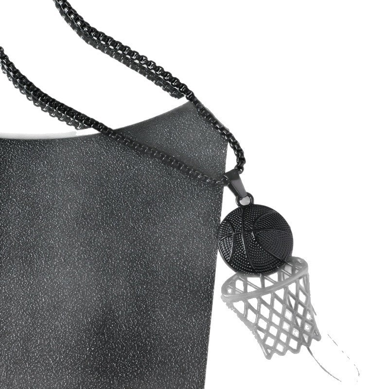 Basketball Frame Pendant Necklace – product view 2