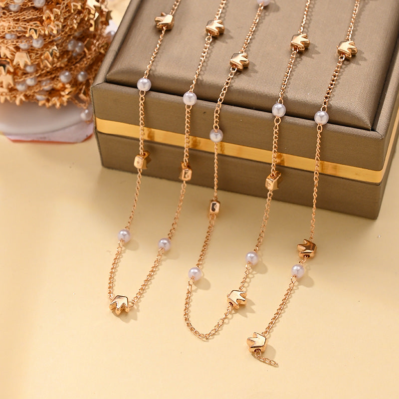 Imitation Pearl Chain Necklace – product view 36
