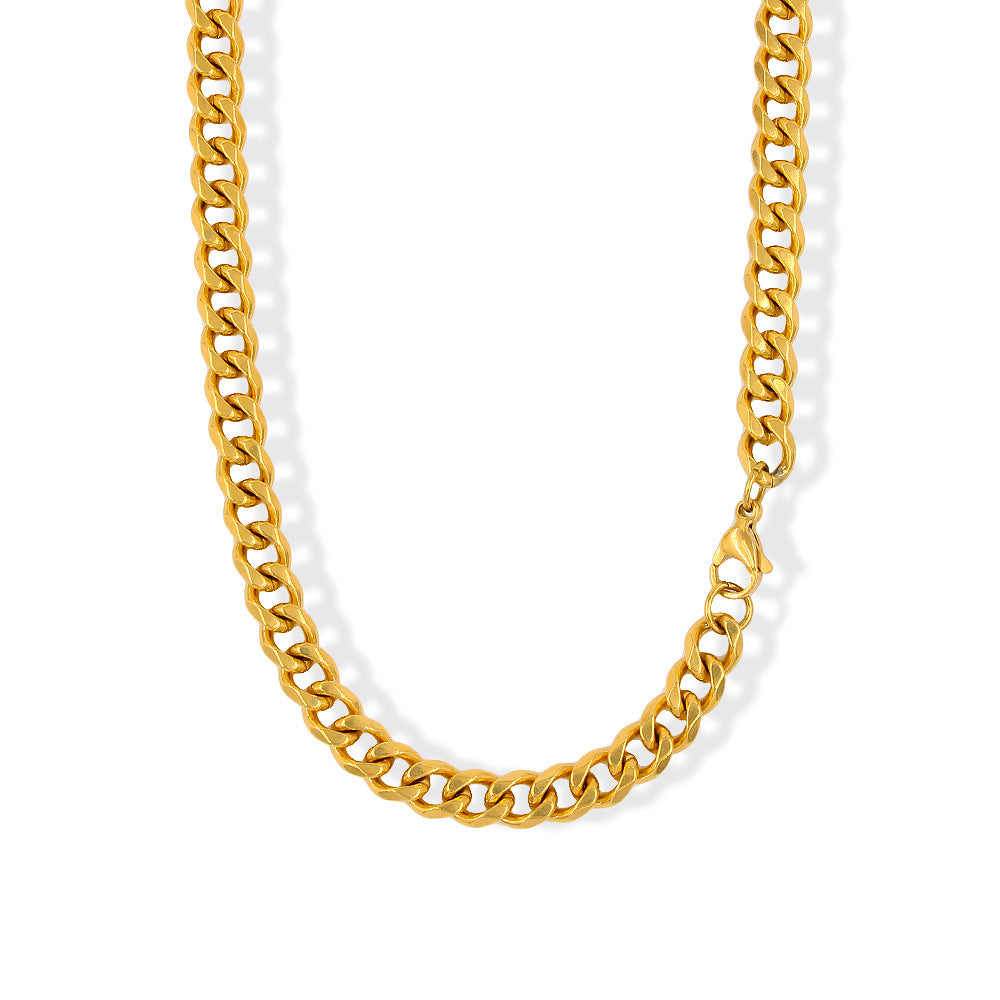 Stainless Steel Cuban Chain Necklace – product view 2