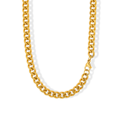 Stainless Steel Cuban Chain Necklace – product view 2