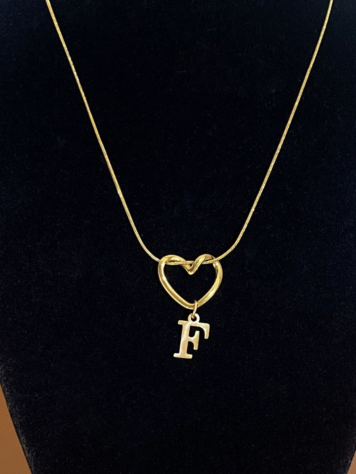 Alphabet Heart Pendant Necklace – product view 11