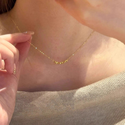 Geometric Electroplated Bead Necklace – product view 1
