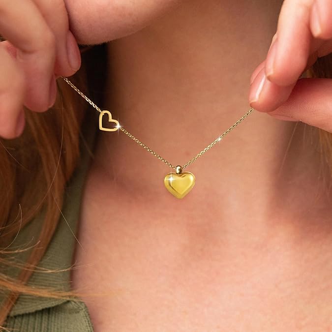 Women's Rose Gold-Tone Heart Necklace – product view 6
