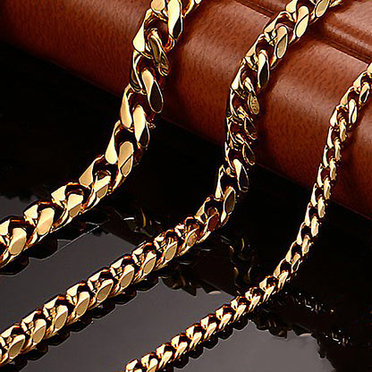 Stainless Steel Cuban Chain Jewelry Set – product view 3