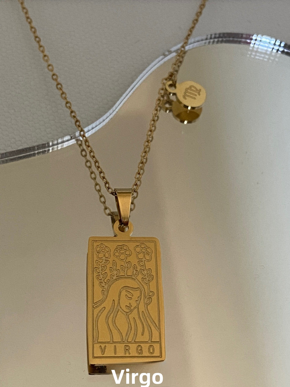 Zodiac Titanium Steel Clavicle Necklace – product view 13