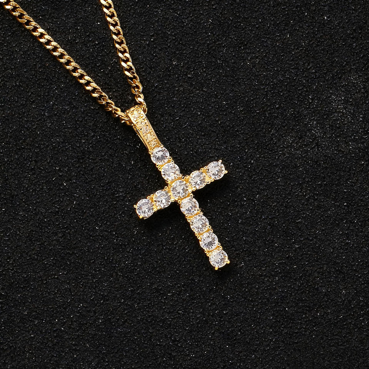 Titanium Steel Necklace Cross – product view 9