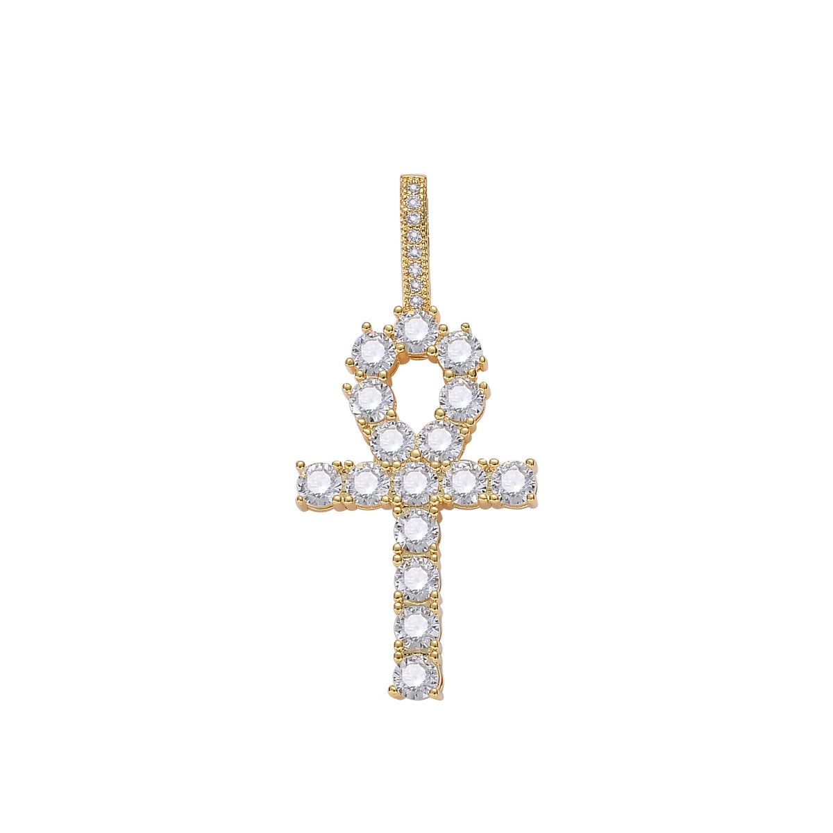 Men's Crystal Cross Pendant Necklace – product view 10