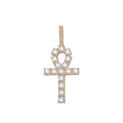 Men's Crystal Cross Pendant Necklace – product view 10