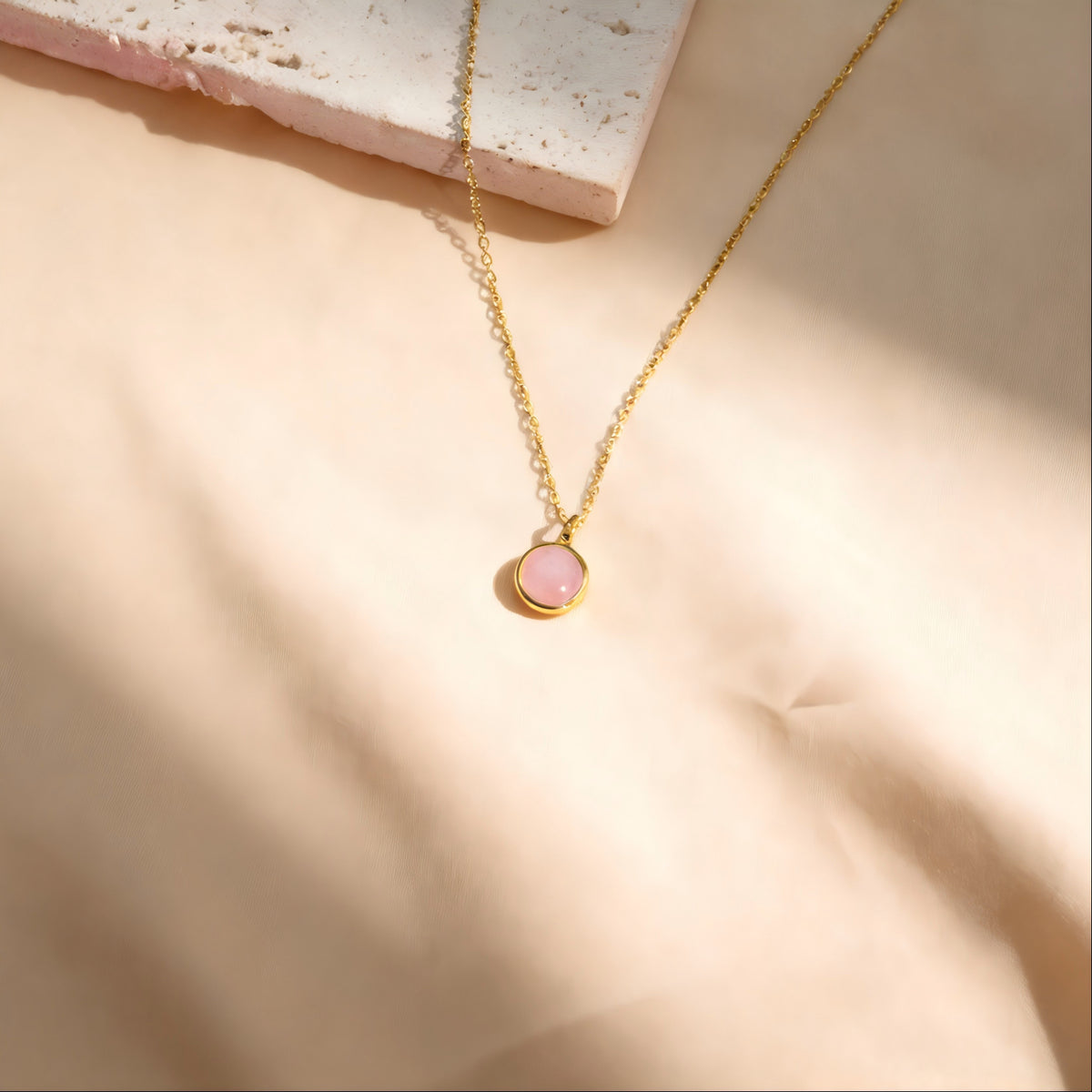 Round Cat Eye Necklace – product view 10