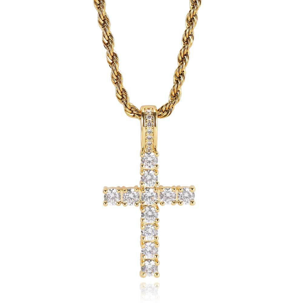 Titanium Steel Necklace Cross – product view 8