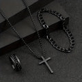 Three-Piece Cross Jewelry Set