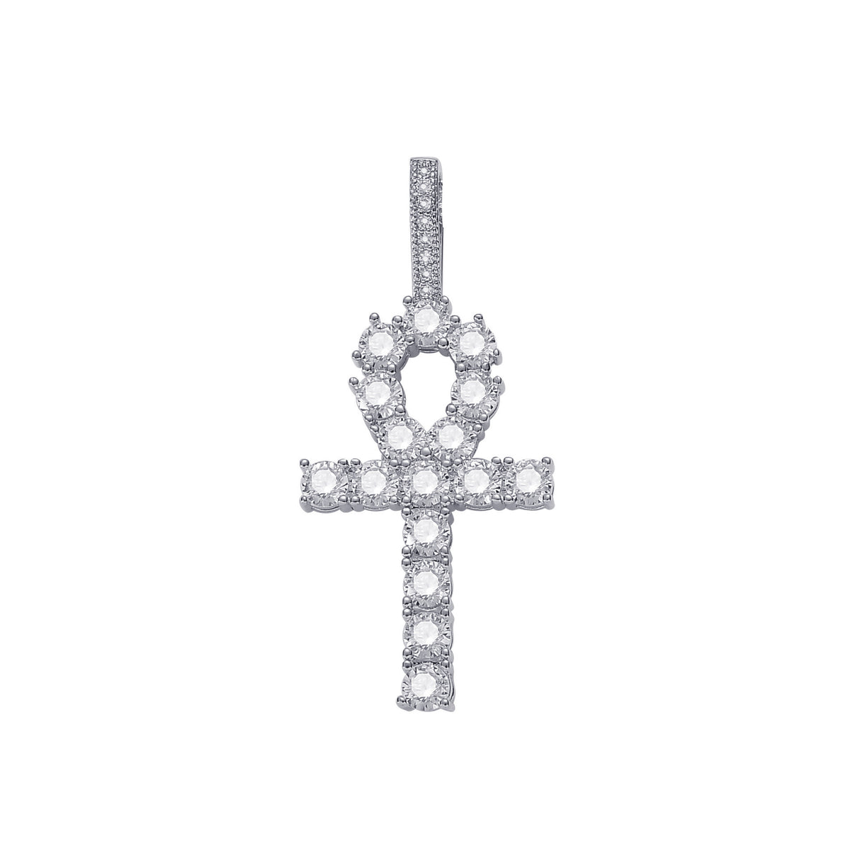 Men's Crystal Cross Pendant Necklace – product view 11