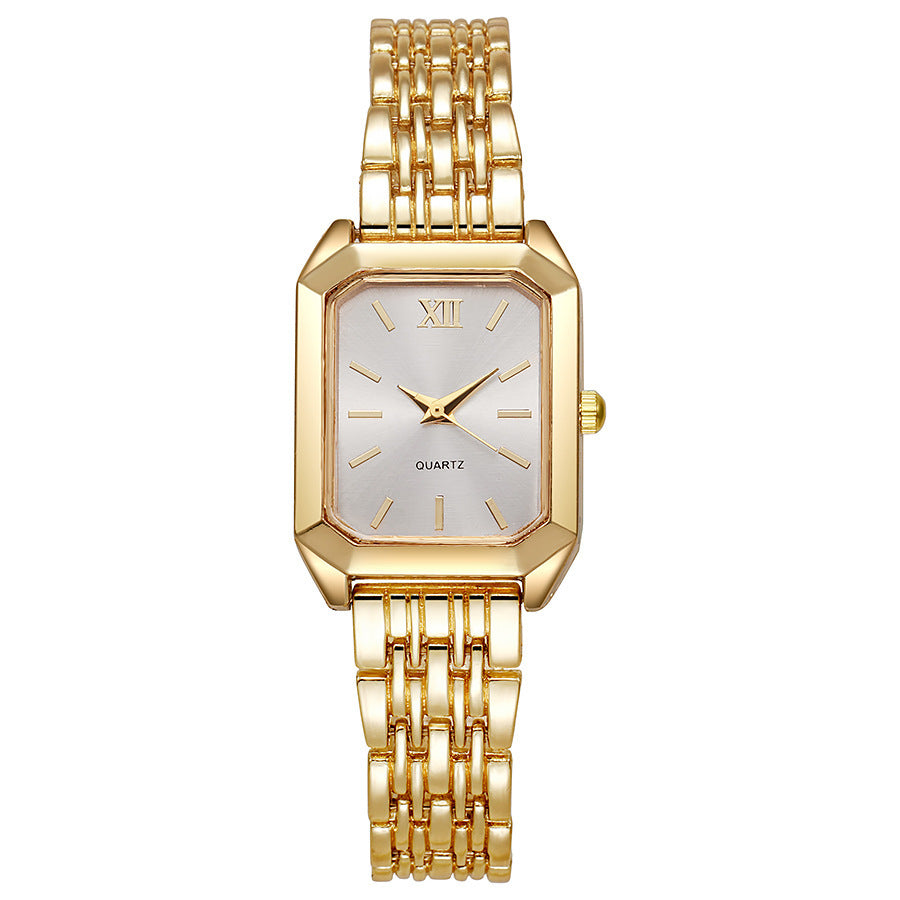 Women's Square Quartz Watch Stainless Steel Band – product view 3