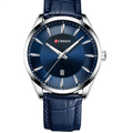 Mens Round Calendar Watch