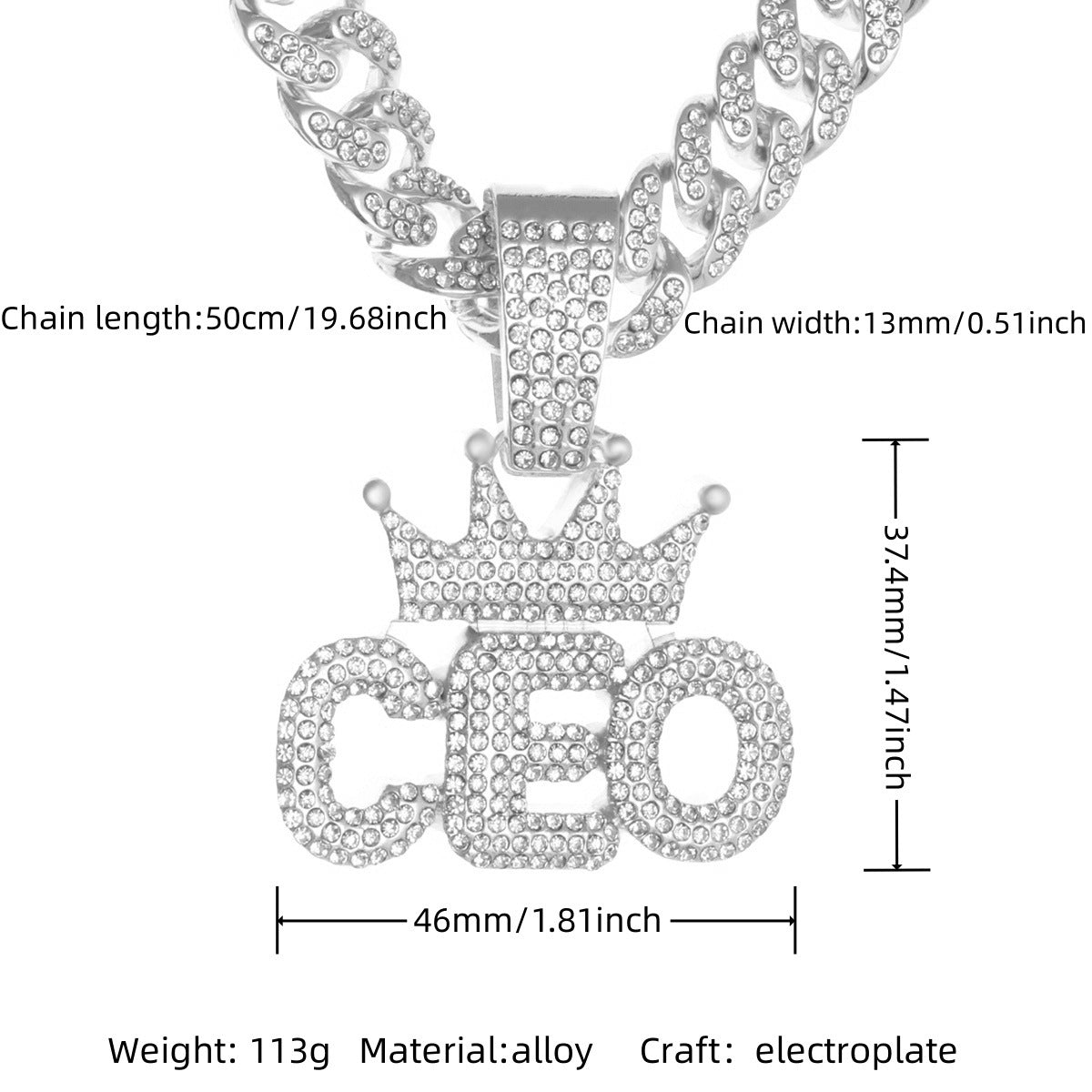 Cuban Chain Necklace Pendant – product view 29