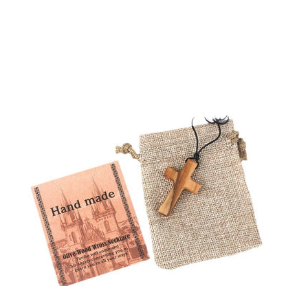 Wooden Cross Necklace – product view 2