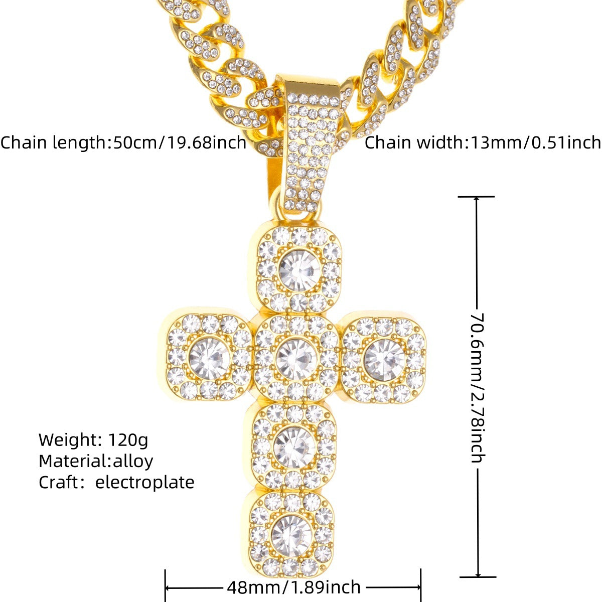 Cuban Chain Necklace Pendant – product view 10