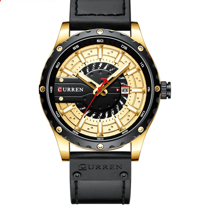 Curren Mens Calendar Leather Watch – product view 5