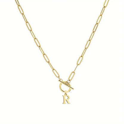 Initial Paperclip Chain Necklace – product view 22