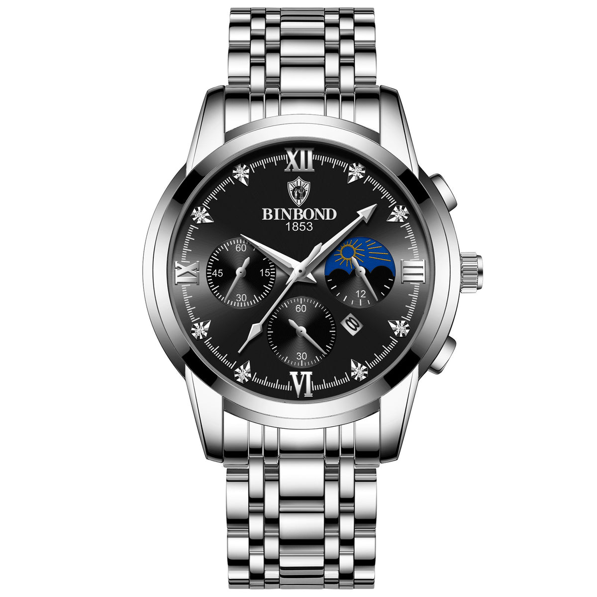 30m Waterproof Luminous Quartz Watch – Genuine Leather