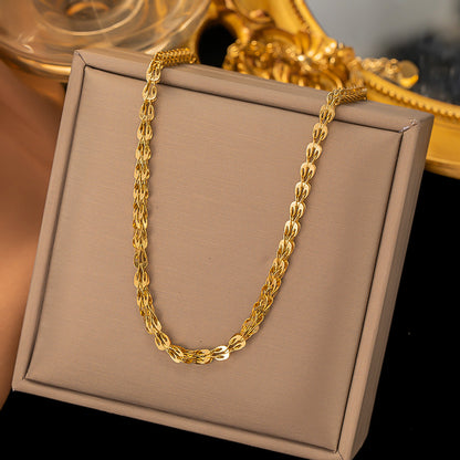Minimalist Titanium Steel Clavicle Necklace – product view 21