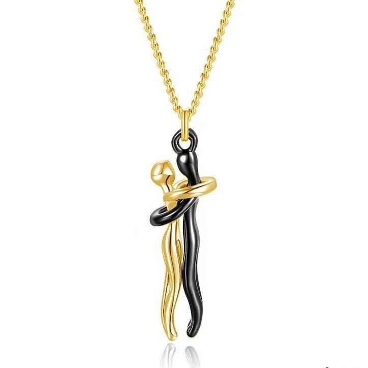 Mother & Child Embrace Pendant Necklace – product view 10