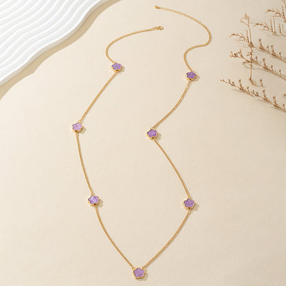 Women's Long Pendant Necklace – product view 9