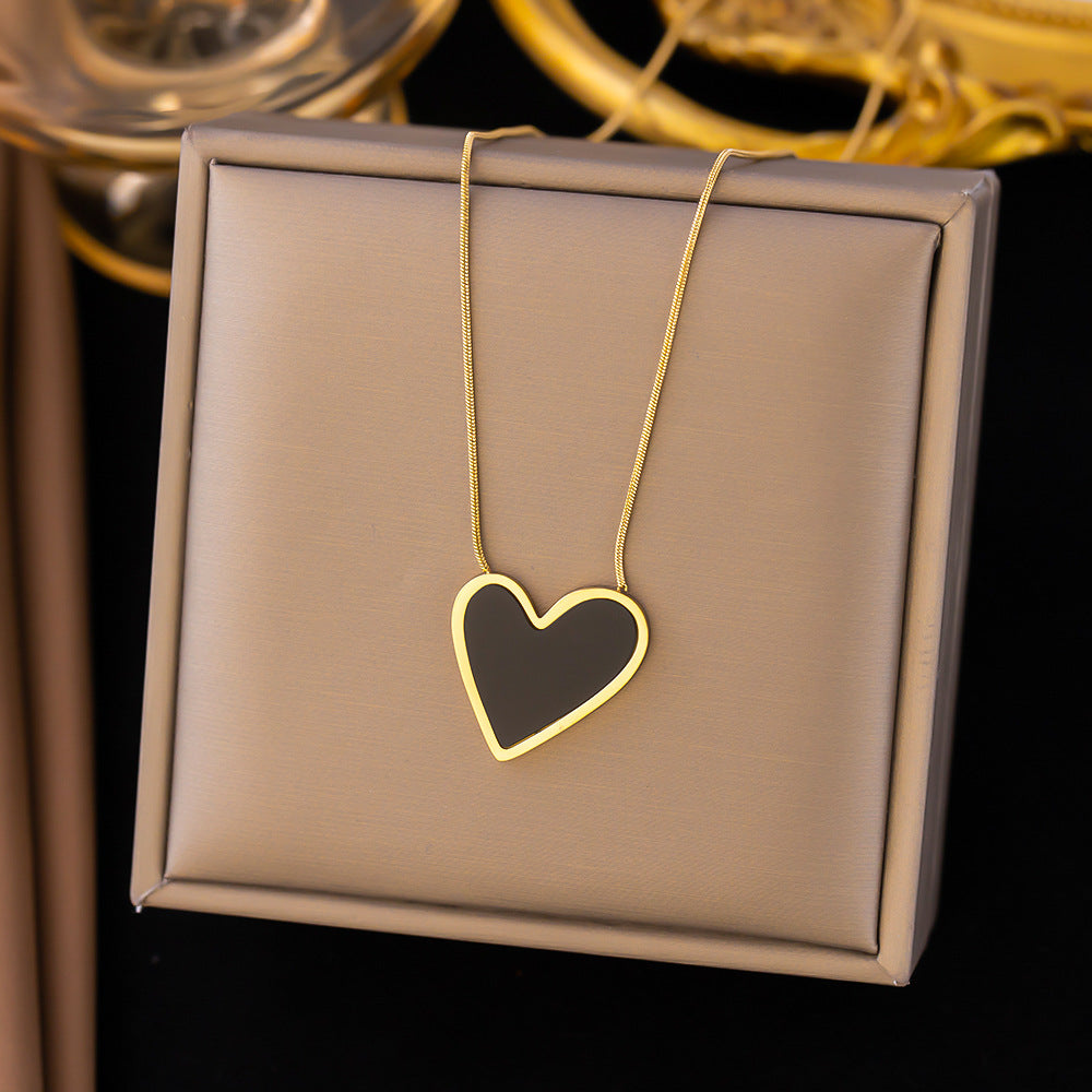 Women's Titanium Steel Heart Necklace – product view 34