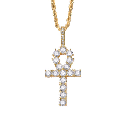 Men's Crystal Cross Pendant Necklace – product view 14