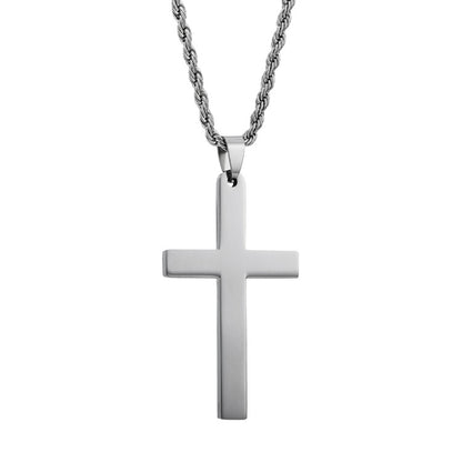 Stainless Steel Cross Pendant Necklace – product view 3