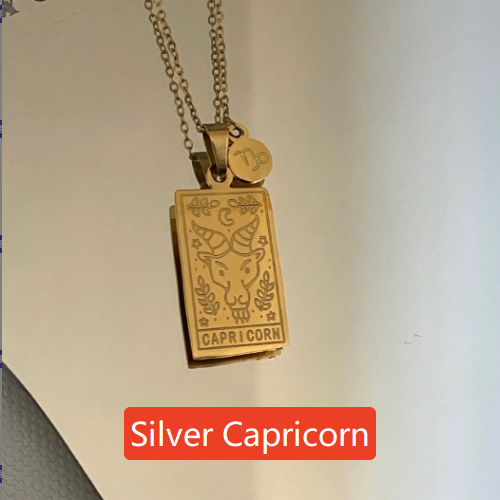 Zodiac Titanium Steel Clavicle Necklace – product view 29