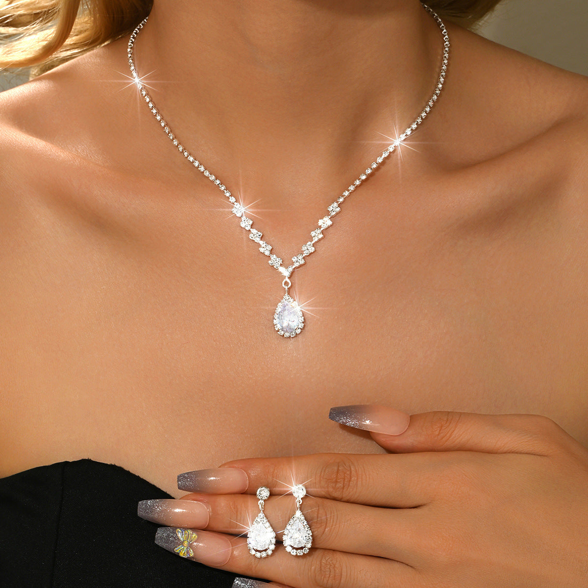 Water Drop Jewelry Set – product view 16
