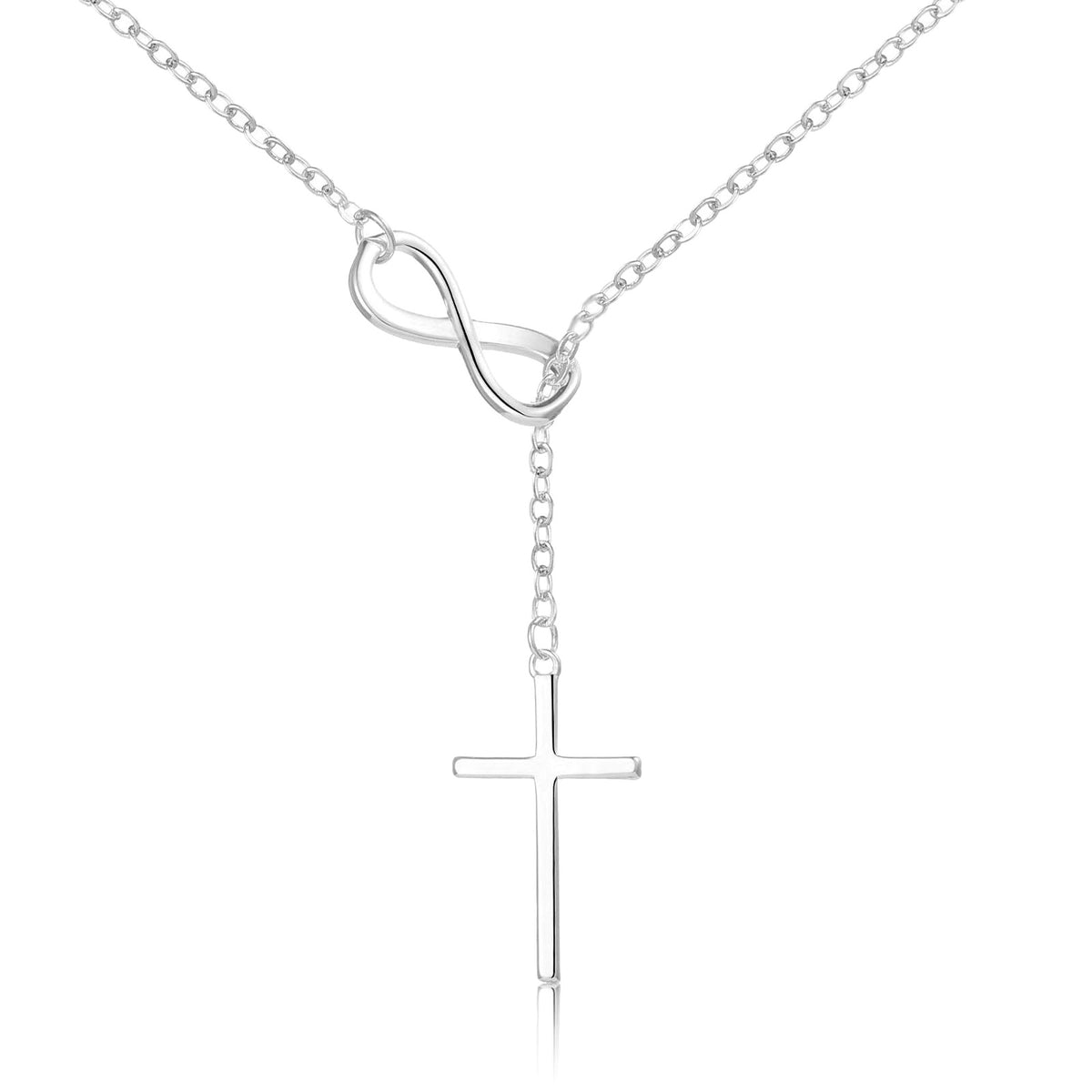 Simple Figure-eight Cross Necklace – product view 2