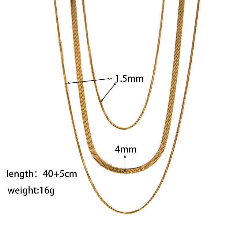 Double Layer Geometric Pendant Necklace – product view 8