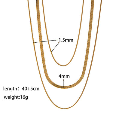 Double Layer Geometric Pendant Necklace – product view 8