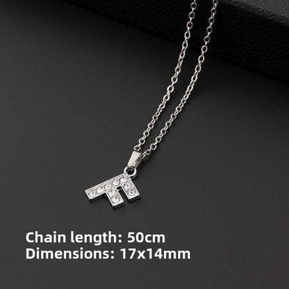 Crystal-Accent Initial Pendant Necklace – product view 11